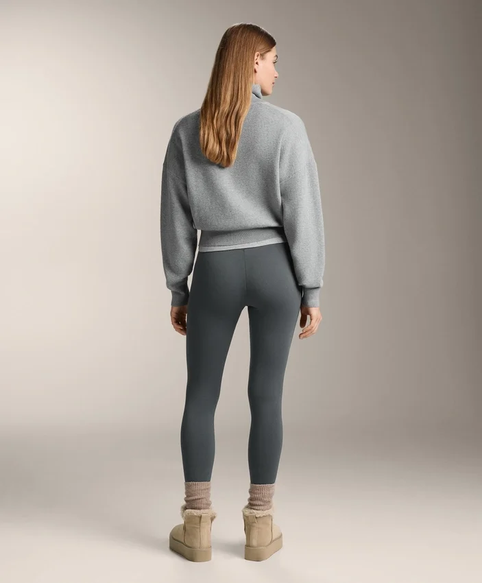 Leggings sans coutures extra-chauds à taille très haute et bord-côte, longueur cheville 70 cm Leggings sans coutures extra-chauds à taille très haute et bord-côte, longueur cheville 70 cm
