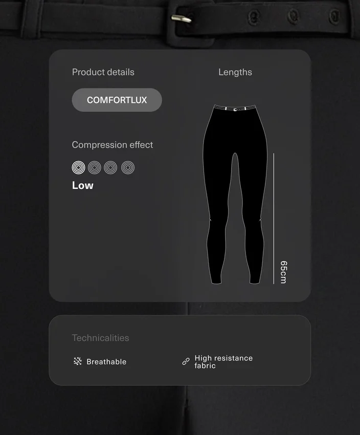 Leggings taille haute Comfortlux 65 cm, longueur cheville, avec ceinture Leggings taille haute Comfortlux 65 cm, longueur cheville, avec ceinture