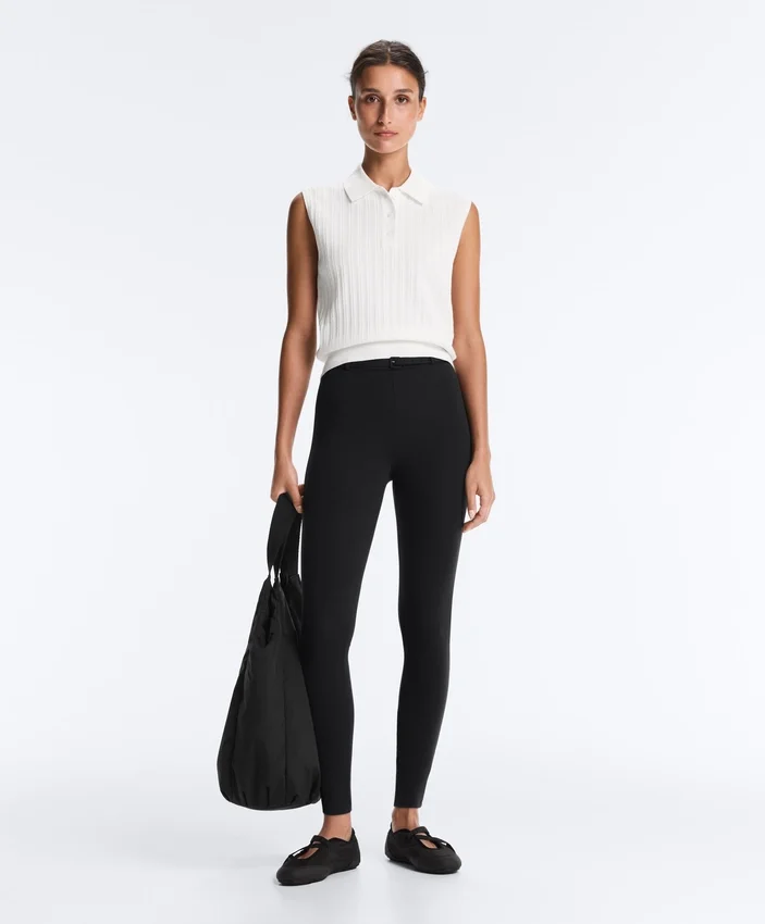 Leggings taille haute Comfortlux 65 cm, longueur cheville, avec ceinture Leggings taille haute Comfortlux 65 cm, longueur cheville, avec ceinture