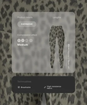 Leggings taille haute longueur cheville Evermove à imprimé léopard