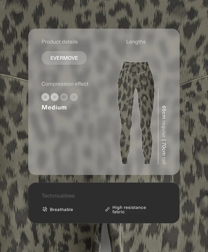 Leggings taille haute longueur cheville Evermove à imprimé léopard Leggings taille haute longueur cheville Evermove à imprimé léopard
