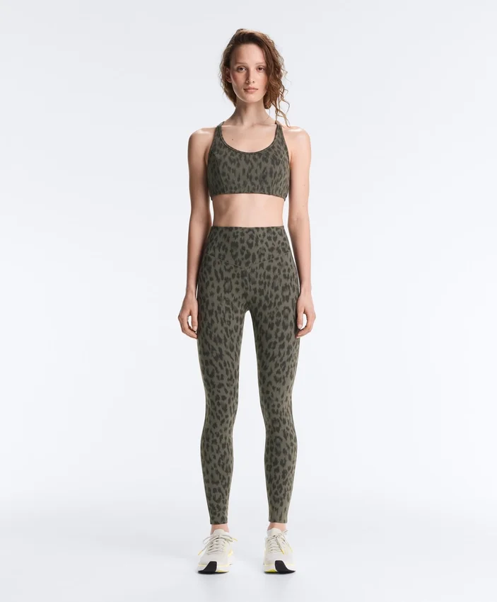Leggings taille haute longueur cheville Evermove à imprimé léopard Leggings taille haute longueur cheville Evermove à imprimé léopard