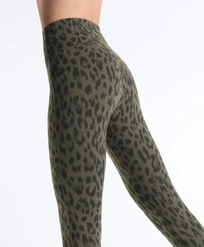 Leggings taille haute longueur cheville Evermove à imprimé léopard Leggings taille haute longueur cheville Evermove à imprimé léopard