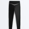 Leggings taille haute Perfect-Adapt, longueur cheville, avec détails contrastés Leggings taille haute Perfect-Adapt, longueur cheville, avec détails contrastés