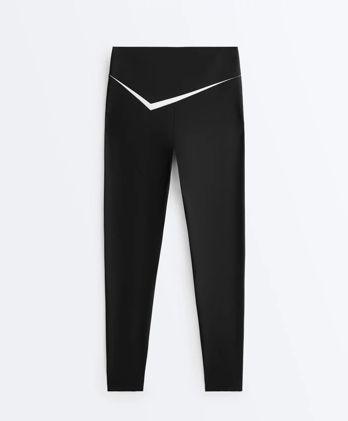 Leggings taille haute Perfect-Adapt, longueur cheville, avec détails contrastés Leggings taille haute Perfect-Adapt, longueur cheville, avec détails contrastés