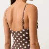 Maillot de bain bandeau en piqué à pois Maillot de bain bandeau en piqué à pois