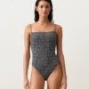 Maillot de bain bandeau en smock vichy Maillot de bain bandeau en smock vichy