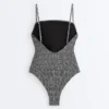 Maillot de bain bandeau en smock vichy Maillot de bain bandeau en smock vichy