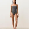 Maillot de bain bandeau en smock vichy Maillot de bain bandeau en smock vichy