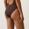 Maillot de bain dos nu à côtes Maillot de bain dos nu à côtes