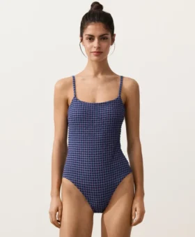 Maillot de bain triangle à carreaux