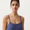 Maillot de bain triangle à carreaux