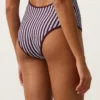 Maillot de bain triangle à rayures texturées Maillot de bain triangle à rayures texturées