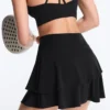 Mini-jupe compressive à taille haute et volants