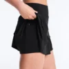 Mini-jupe compressive à taille haute et volants