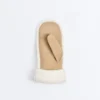 Moufles en cuir avec imitation de peaux lainées Moufles en cuir avec imitation de peaux lainées