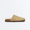 Mules en cuir refendu Mules en cuir refendu