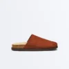 Mules en cuir refendu Mules en cuir refendu