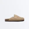 Mules en cuir refendu Mules en cuir refendu