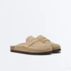 Mules en cuir refendu Mules en cuir refendu