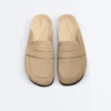 Mules en cuir refendu Mules en cuir refendu