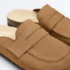 Mules en cuir refendu Mules en cuir refendu