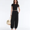 Pantalon bouffant 100 % cupro
