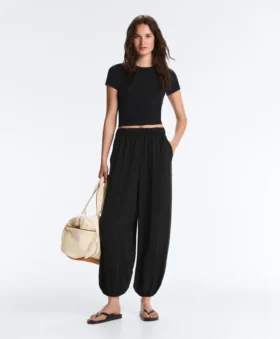 Pantalon bouffant 100 % cupro