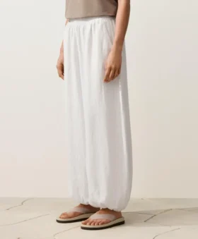Pantalon bouffant 100 % lin