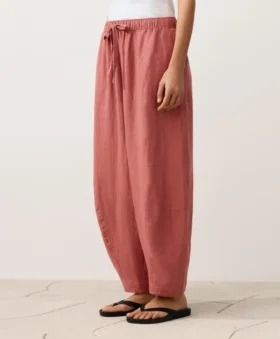 Pantalon bouffant 100 % lin