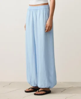 Pantalon bouffant 100 % lin