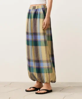 Pantalon bouffant 100 % lin