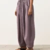 Pantalon bouffant 100 % lin
