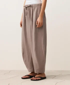 Pantalon bouffant 100 % lin