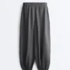 Pantalon bouffant 100 % lin
