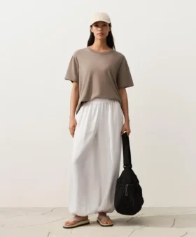 Pantalon bouffant 100 % lin