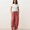 Pantalon bouffant 100 % lin