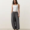 Pantalon bouffant 100 % lin