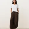 Pantalon bouffant 100 % lin