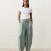 Pantalon bouffant 100 % lin