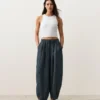 Pantalon bouffant 100 % lin