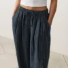 Pantalon bouffant 100 % lin