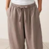 Pantalon bouffant 100 % lin