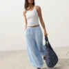 Pantalon bouffant 100 % lin