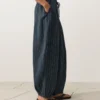 Pantalon bouffant 100 % lin