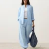 Pantalon bouffant 100 % lin