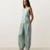 Pantalon bouffant 100 % lin