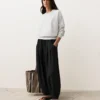 Pantalon bouffant 100 % lin