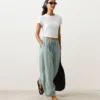 Pantalon bouffant 100 % lin