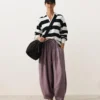 Pantalon bouffant 100 % lin